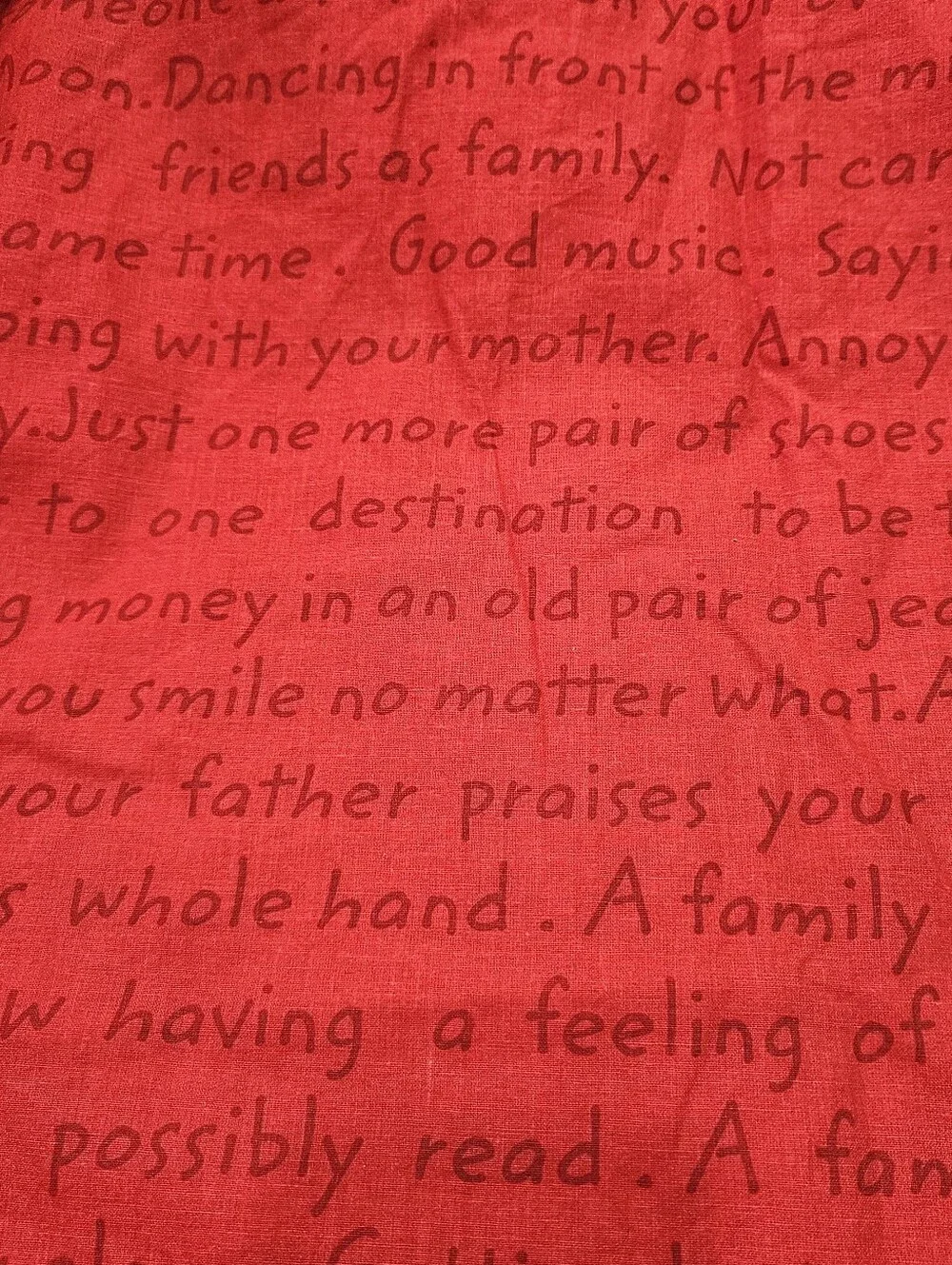 Lisa Swerling Happiness Is Red Romantic FULL Flat Sheet Cotton Portico NY Lazar